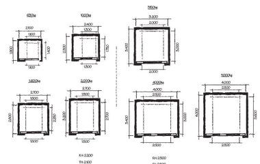 ELEVATOR STANDARD DIMENSION CHART