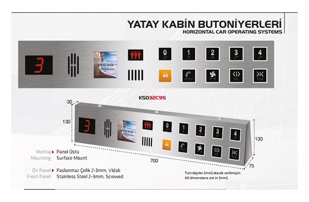 YATAY KABİN BUTONU